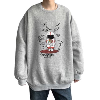 China Anti-Wrinkle Fashion High Street Oversized Graffiti Printed Crewneck Cotton Sweatshirt Hoodie for sale