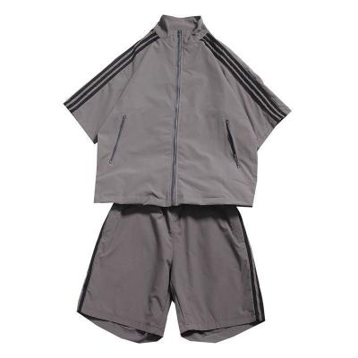 China Breathable Loose 2 Piece Sweat Suit For Women Weatshirts Female Custom Track Shorts Women Shorts Tracksuit Set for sale