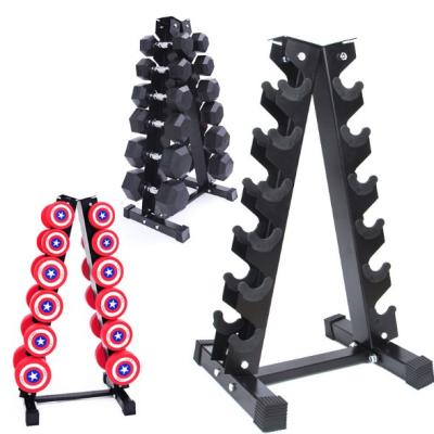 China Factory Commercial Professional Gym Equipment Black Metal 5 Pairs Weight Dumbbell Set Rack for sale