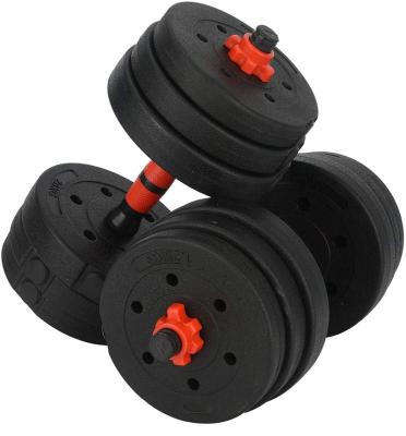 China Universal Adjustable Dumbbell Men's Fitness Equipment 20/30kg Household Rubberized Detachable Barbell Fitness Equipment for sale