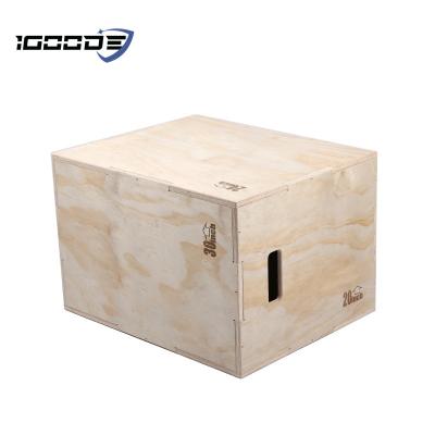 China FITNESS Igoode Jumping Plyo Plyometric Wooden Box Bodybuilding Fitness Box Exercise Wooden Equipment for sale