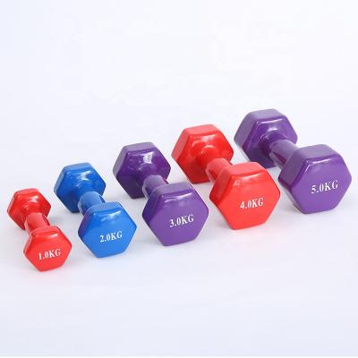 China Fitness Dumbbell China Supplier Gym Sponge Type Custom Logo Neoprene Gold Vinyl Dumbbells Bewitch PVC Dumbbell For Women for sale