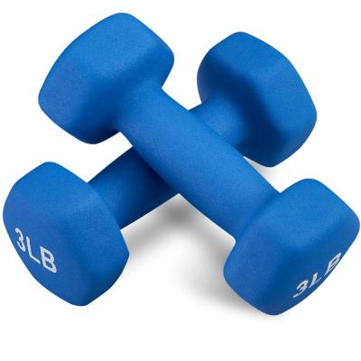 China Sponge Type Fitness Dumbbell Factory Price Home Workout Neoprene Dumbbell Set Hand Weights Dumbbell Set Vinyl Coated Dumbbell Free Weights hex weight for sale