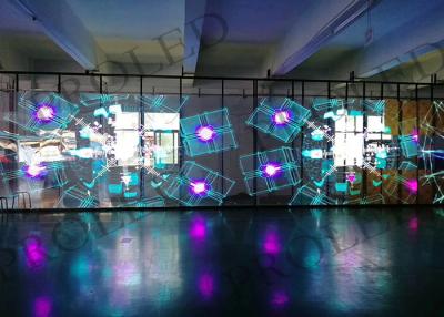 China led display Transparent P3.9 Rental Curve Led Display Screen led curtain glass window transparent glass led display for sale