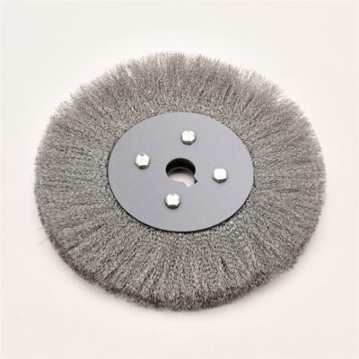 China parallel stainless steel wire Wear-resisting grinding and derusting wheel for wire drawing wood polishing wheel saw brush wire brush for sale