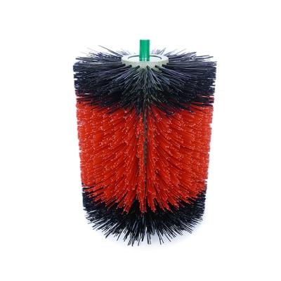 China Wear-resistant plastic nylon brush quality unique cylindrical shape cow body cleaning guarantee for sale