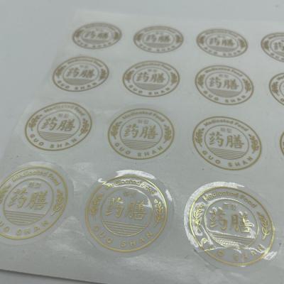 China Customization Label Waterproof Compostable Cellophane Clear Waterproof Translucent Sticker for sale