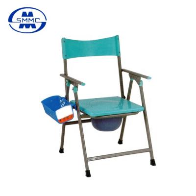 China Carbon Steel Folding Commode Potty Chair Shower Chair for Elderly Adults for sale