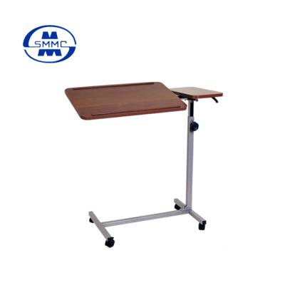 China High Quality Hospital Cabinet Over Bed Table With Adjustable Height For Sale Hospital Bed Food Table Desk Can Be Overturned for sale