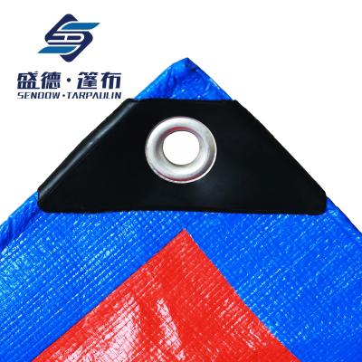 China wholesale cheap blue orange orange waterproof double sided pe tarpaulin for sale