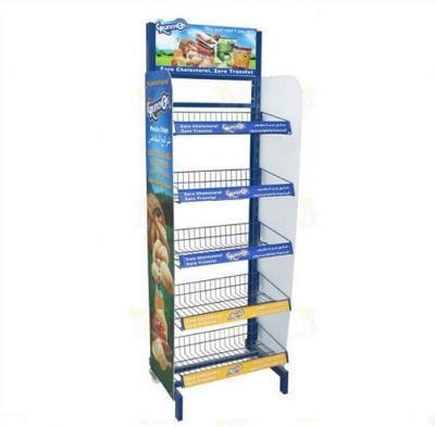 China Light Duty Metal Flooring Bread / Snack Display Rack / Cookie Display Stand / Candy Display Stand for sale