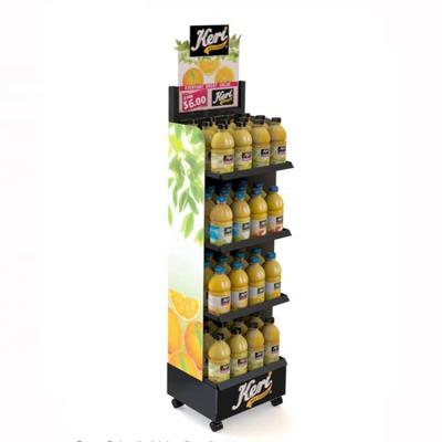 China Durable Supermarket Shelf Display Rack Holder For Stores Display Shelves Storage Water Bottle Rack for sale