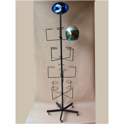 China Modern Bicycle Helmet Rack Display Black Jet Helmet Display Rack CHP21030904 for sale