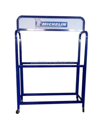 China New Design Eco-friendly Metal Tire Display Stand Holder /Tire Display Stand Rack For Tire for sale