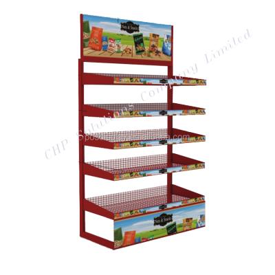 China Assemble Custom Cookies Display Stand, Food Rack, Potato Chips Display Rack for sale