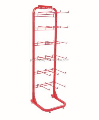 China Custom Metal POP Floor Retail Store Product Display Unit Stands Candy Food Drinks Metal Display Rack for sale