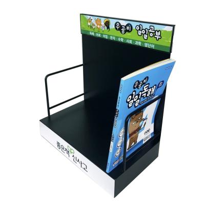 China Durable Metal Magazine Display Rack Bookstore Display Stand for sale