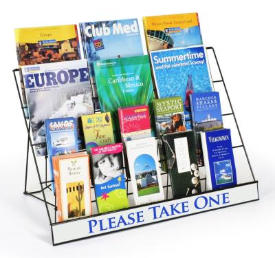 China Newspaper Display Rack Floor Standing Newspaper Rack Multi Side Tabloid Outdoor Rack For Newspaper Rack for sale