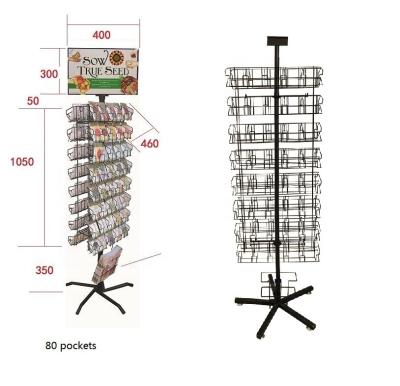 China Durable Free Standing Wire Display Racks Fruit Vegetable Seeds Display Stand Racks for sale