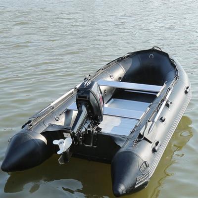 China PVC Aluminum Alloy Bottom Assault Boat Fishing Dinghy Inflatable Rowing Boats for sale