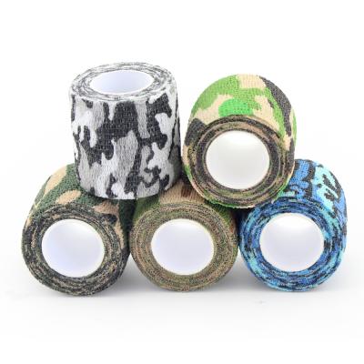 China For Tattoo Pen And Grip 5cm Strong Cohesive Camouflage Tattoo Bandage Self Adhesive Tattoo Tape For Tattoo Grip Pen for sale