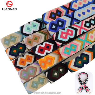 China Viable Factory Provide 50mm Wide Thickened Ethnic Jacquard Webbing For Musical Instrument Guitar Strap Bag Shoulder Ribbon for sale