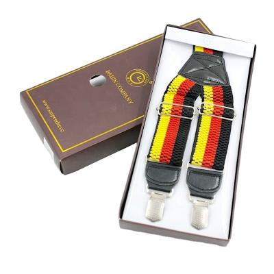 China Polyester + Elastic Wholesale Fashion Classic 4 Staples Mens Braces Brand Custom Unisex Classic Vintage Suspenders Accessory for sale