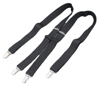 China Polyester + Elastic Wholesale Classic 4 Staples Mens Suspenders Good Quality for sale