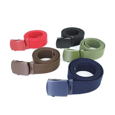 China Colorful Polyester 3.0cm Canvas Fabric Fashion Unisex 100% Viable Webbing Belt In Webbing for sale