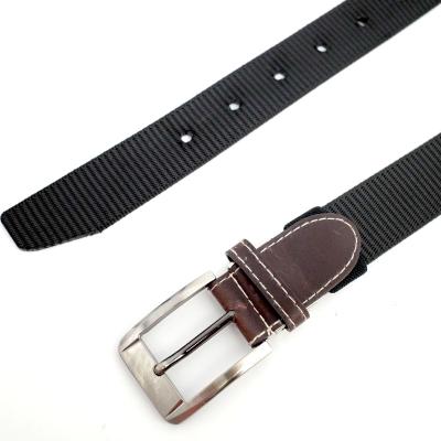 China High Quality 3.8cm Imitation Nylon Fabric Outside Outer Web Strap Belt With Alloy Pin Buckle for sale