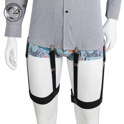 China Polyester + Elastic Men's Shirt Stays Powerful Garters Sports Business Staples Suspenders Set Braces For Shirts Gentleman Shirt Stand Men for sale