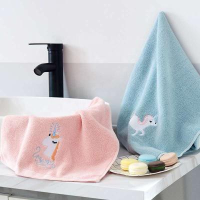 China Custom Compressed Soft Comfy Luxury Kids Cotton Towels Children Kids Bath Home Towel With Animal Pattern for sale