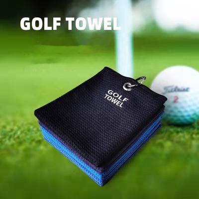 China Custom Printing Microfiber Waffle Towel Golf Kid Safe Towel With Logo And Hook for sale