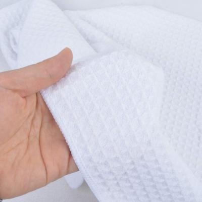 China Wholesale Compressed Waffle Weave Dish Drying Kitchen Towels RTS Microfiber White Hand Towel for sale