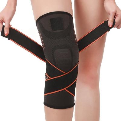 China Elastic Nylon Knee Support Sports Fitness Knee Pads Support Bandage Braces Sports Compression Sleeve for sale