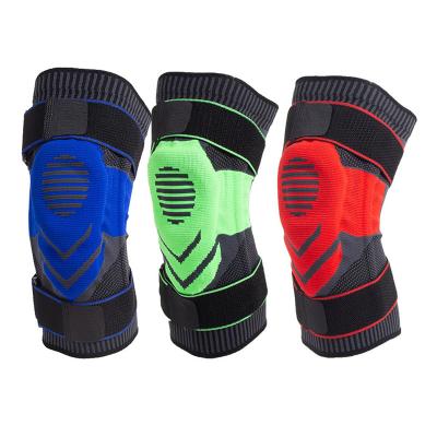 China New Comfortable Knee Brace Compression Sleeve Anti-Slip Protective Knee Wraps Patella Stabilizer with Silicone Gel Spring Support for sale