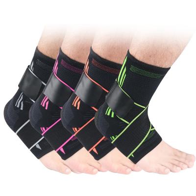 China Adjustable Elasticity Breathable Professional Foot Sleeve With Compression Wrap Support Breathable Stabiling LigamentsPrevent About Injury Ankle Brace for sale