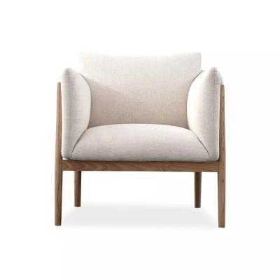 China Adjustable (other) Simple Nordic Living Room Sofa Chair comfortable Fabric Solid Wood Frame Armchair living room chairs for sale