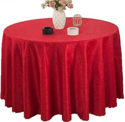 China Wedding Party Waterproof Restaurant Banquet Round Satin Tablecloth for sale