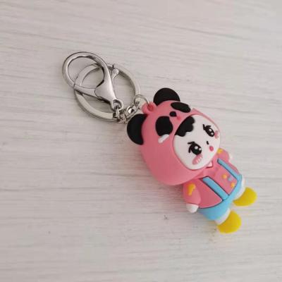 China PVC Soft Rubber Intelligent Plastic Universal 3D Doll Key Chain for sale