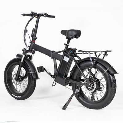 China Alloy 2 seat 500w fat tire folding aluminum electric mountain bike for sale