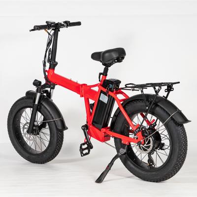 China Aluminum alloy 20inch 500w e tire fat bike foldable electric bicycle for sale