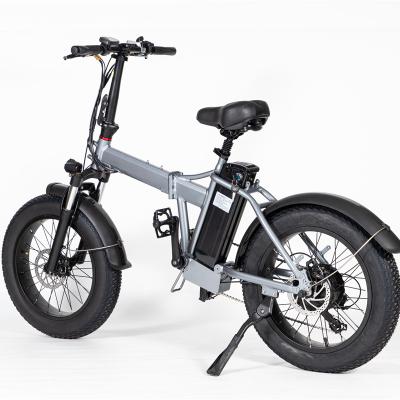 China Aluminum alloy electric folding bike 20inch fat tire 500w e bicycle for sale