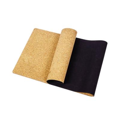 China Custom Eco Friendly Colorful Band Cork Yoga Mat Logo Non Slip Natural Rubber Hot Selling Nature Rubber for sale