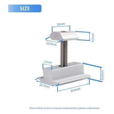 China Moderne Solaranlagen Mittelklemm-Clip Silber-Solaranlagen zu verkaufen