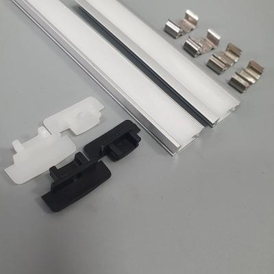 China Zilveren aluminium lampgroef bevestiging schroef bevestiging gemakkelijk te installeren Te koop