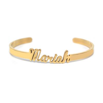 China FASHIONABLE Wholesale Gold Plated Stainless Steel Custom Personalized Name Bracelet for sale