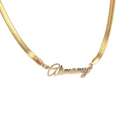 China Customized Cute Fashion Name Glitter Cute Minimalist Necklace for sale