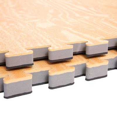 China Thick Grain Eco-friendly Wood Exercise Eva Foam Interlocking Floor Mat for sale