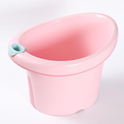 China Hot Popular Good Quality Eco-freindly 64*49*46cm Eco-freindly Wash Plastic Tub Kids Mini Large Baby Bathtub Kids Safety Pink Products for sale